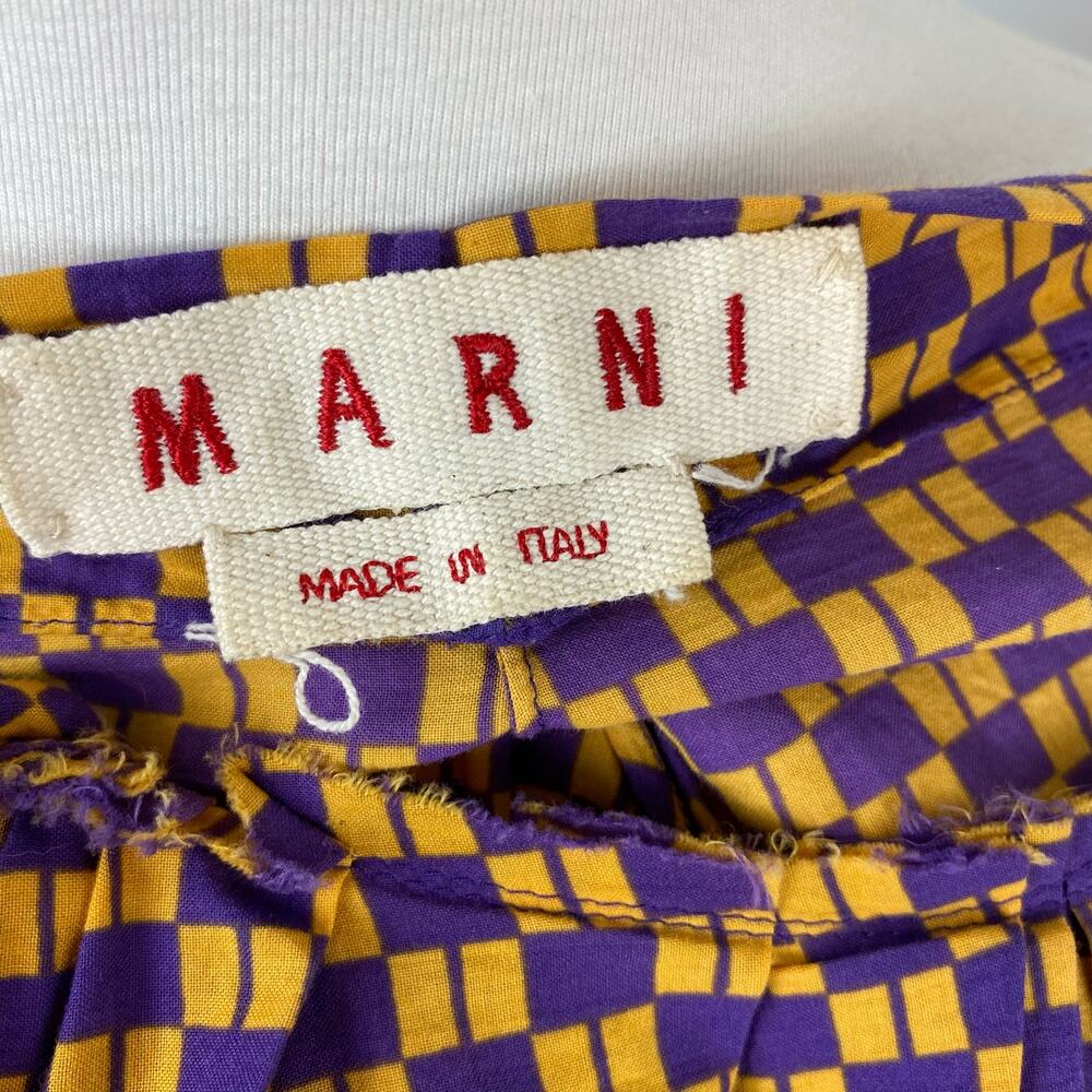 Marni Purple and Orange Checkered Blouse - Picture 9 of 10